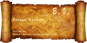 Benya Vivien névjegykártya